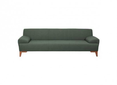 Dark green three-seater couch upholstered sofa living room 3-seater couch
